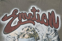 MIXED EMOTION “Rhinestone” Cropped Tee