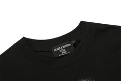 MIXED EMOTION Black “Rhinestone” Cropped Tee