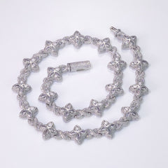 Women's Four-leaf Clover Cuban Zircon Necklace #CHA295