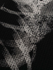 Flame Letter Print Crew Neck Sweatshirt