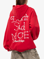 Street Hip-Hop Foam Print Hoodie
