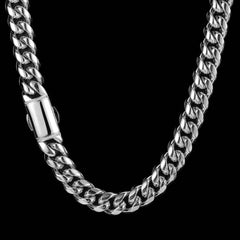 Men's Spring Clasp Stainless Steel Necklace #CHA044
