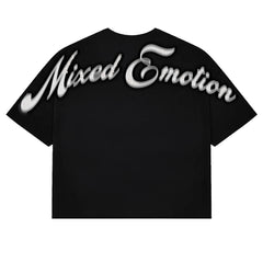 MIXED EMOTION Black “Pearl” Cropped Tee