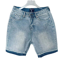 MIXED EMOTION Rhinestones Denim Shorts