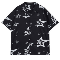 Sp5der Star Pattern Short-sleeved Shirt