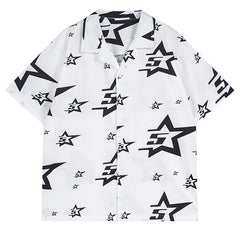 Sp5der Star Pattern Short-sleeved Shirt