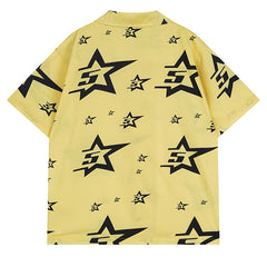 Sp5der Star Pattern Short-sleeved Shirt