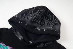 Hellstar Studios Letter Print Fleece Hoodie