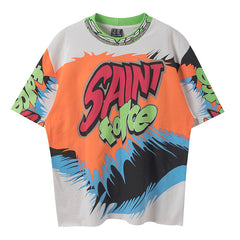 SAINT MICHAEL  Graphic-Print Cotton T-Shirt