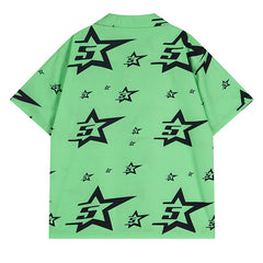 Sp5der Star Pattern Short-sleeved Shirt