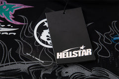 Hellstar Studios Letter Print Fleece Hoodie