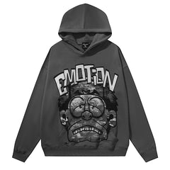 MIXED EMOTION Grey Monster Hoodie