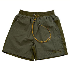 RHUDE Colorblock Embroidered Letters Shorts