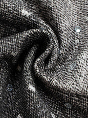 Distressed Diamond Decorated Belt Jeans