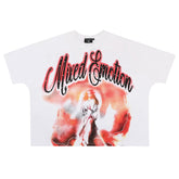 MIXED EMOTION Rhinestone Cropped Tee