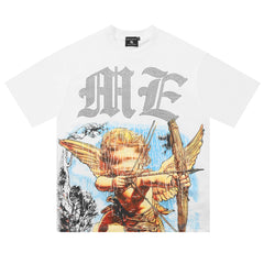 MIXED EMOTION White “Angel” Rhinestone Tee