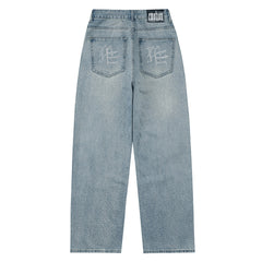 MIXED EMOTION Rhinestones Jeans