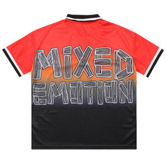 MIXED EMOTION Red “Paradise” Button Up Tee