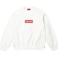 Supreme 25SS Washed Box Logo Crewneck Sweatshirts