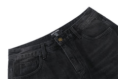 MIXED EMOTION Embroidered Denim Shorts