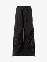 Vintage Drawstring Draped Embroidered Wide Leg Pants