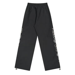 MIXED EMOTION “ME” rhinestone Nylon Pants