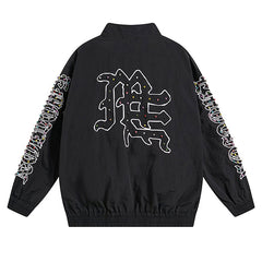 MIXED EMOTION “ME” Rhinestone Nylon Jacket