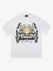 Crown Print Studded Short Sleeve T-shirt