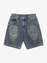 Thesupermade American Street Style Washed Distressed Shorts