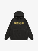 Thesupermade Letter Graphics Fleece Hoodie