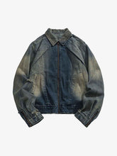 Thesupermade High Street Hip-hop Distressed Washed Denim Jacket - 2242