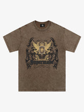 Crown Print Studded Short Sleeve T-shirt