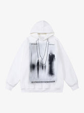 Thesupermade Blur Graphic Chain Hooded Sweatshirt