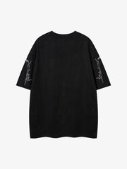Thorn Embroidery Suede T-Shirt