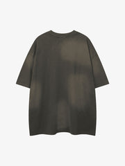 Thesupermade Washed Embroidered Street Rap T-Shirt - 2102