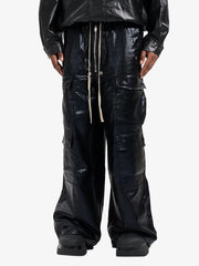 RO-style multi-pocket matte coated overalls - 2094