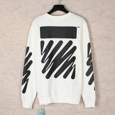 OFF WHITE Wavy Arrows Pattern Crewneck Sweatshirts