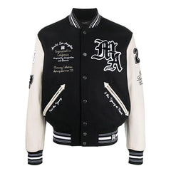 logo patch varsity bomber jacket