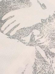 Retro Portrait Letter Print Long-sleeved T-shirt