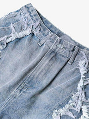 Thesupermade High Street Washed Distressed Denim Shorts - 2100