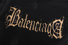 Balenciaga black heavy metal long sleeve T-Shirt oversized