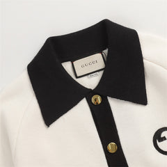 Gucci KNIT COTTON WOOL CARDIGAN WITH PATCH