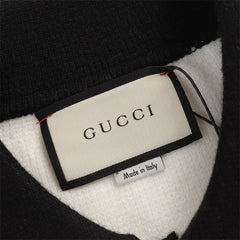 Gucci KNIT COTTON WOOL CARDIGAN WITH PATCH