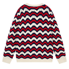 GUCCI CHEVRON KNIT COTTON JUMPER SWEATER