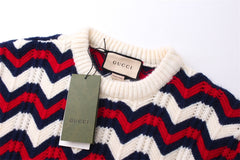 GUCCI CHEVRON KNIT COTTON JUMPER SWEATER