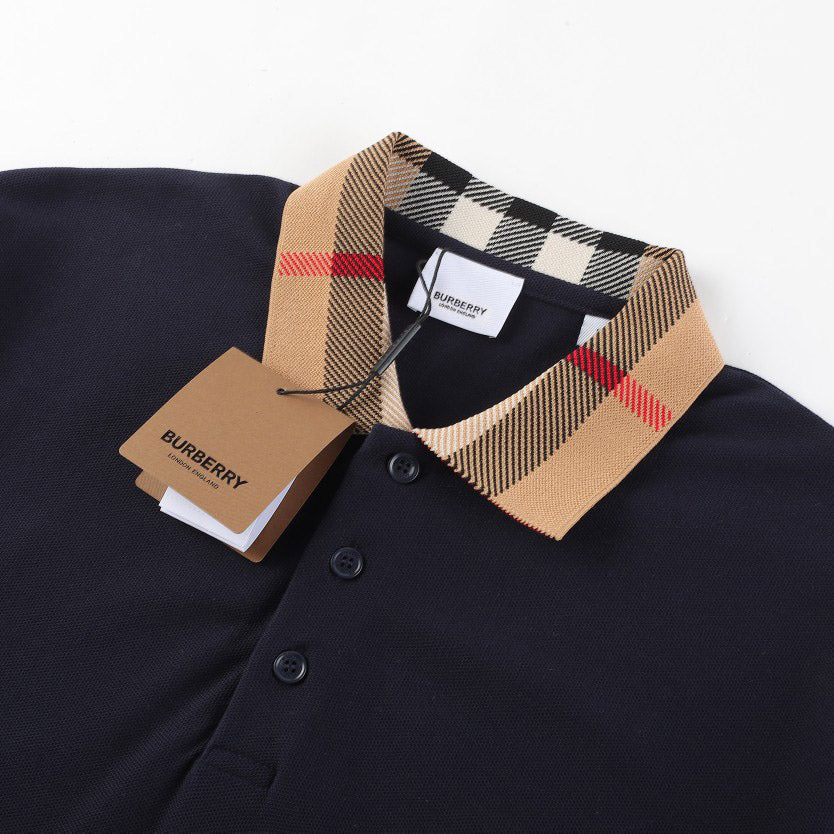 BURBERRY Check collar Cody polo shirt