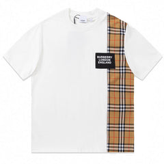 Burberry Vintage Check Panel Cotton T-shirt Oversize