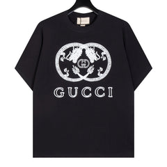 GUCCI Double Dragon Print T-Shirt Oversized