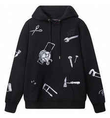 Louis Vuitton Embroidery Tool patternHoodie Oversize