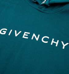 GIVENCHY 4G Print Hoodie Oversize Green